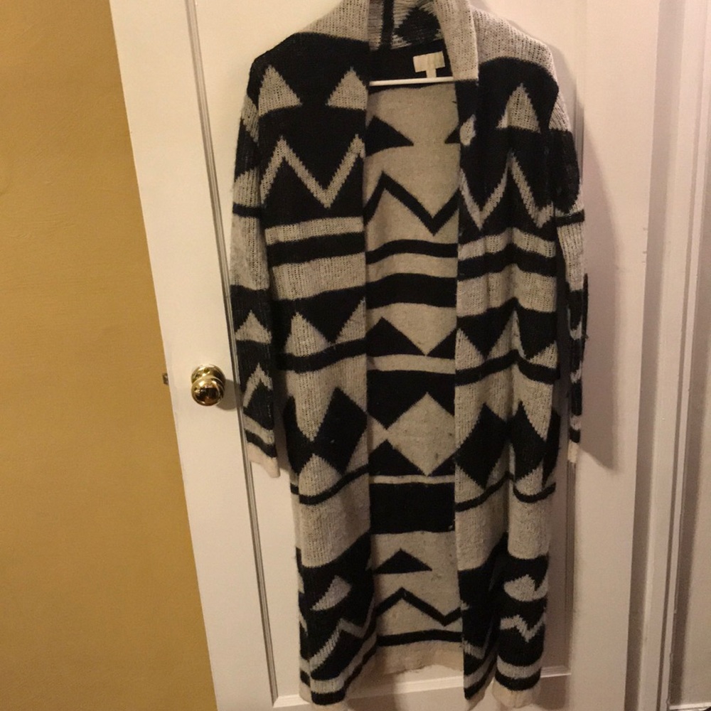 Tribal long sleeved cardigan